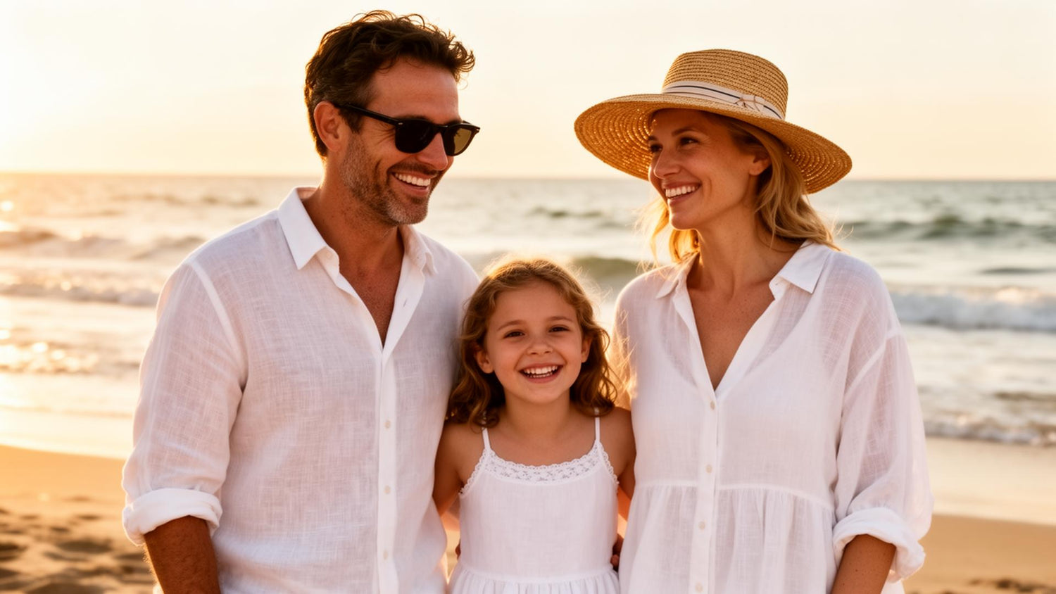Family at the beach