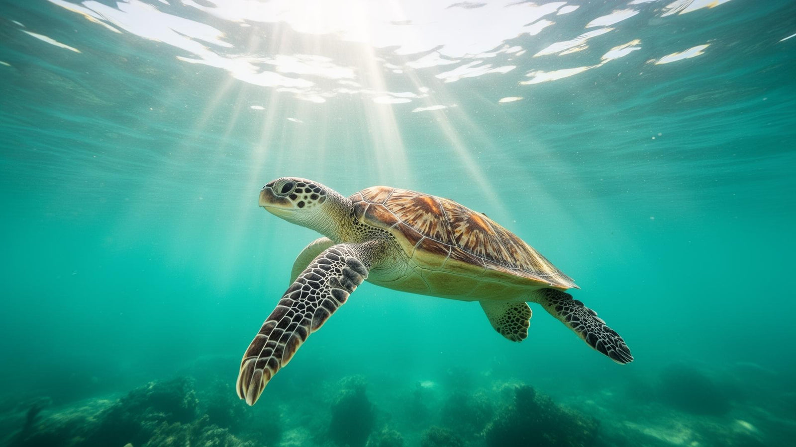 Sea turtle in the ocean